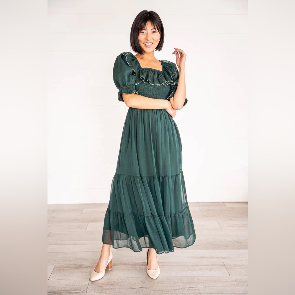 Ivy City Co - Gracie Dress - Emerald Green - XS